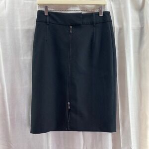 Zara Woman Black‎ Pencil Skirt Full Length Zipper Stretch Career